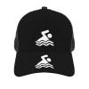 CHENYONAS Swimming Swimmer Men's and Women's Mesh Hat Baseball Hat Sandwich Hat All Seasons Baseball Cap Black view 3