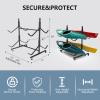Freestanding Kayak Stand,2-Sided Kayak and Canoe Rack,Heavy Duty Adjustable Kayak Storage Rack,Sup Outdoor Storage Rack,Weatherproof Stand for Indoor, Garage, Shed, Dock Kayak Storage (4 Levels) view 2