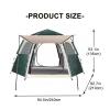 3-4 People Tents. Pop Up Tent. with Rainproof Top Cover, Portable Carry Bag. for Camping, Family Outings, and Outdoor Activities(Apricot Rice White-C) view 2