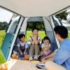 3-4 People Tents. Pop Up Tent. with Rainproof Top Cover, Portable Carry Bag. for Camping, Family Outings, and Outdoor Activities(Apricot Rice White-C) view 3