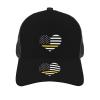 911 Dispatcher Thin Gold Line Men's and Women's Mesh Hat Baseball Hat Sandwich Hat All Seasons Baseball Cap view 3