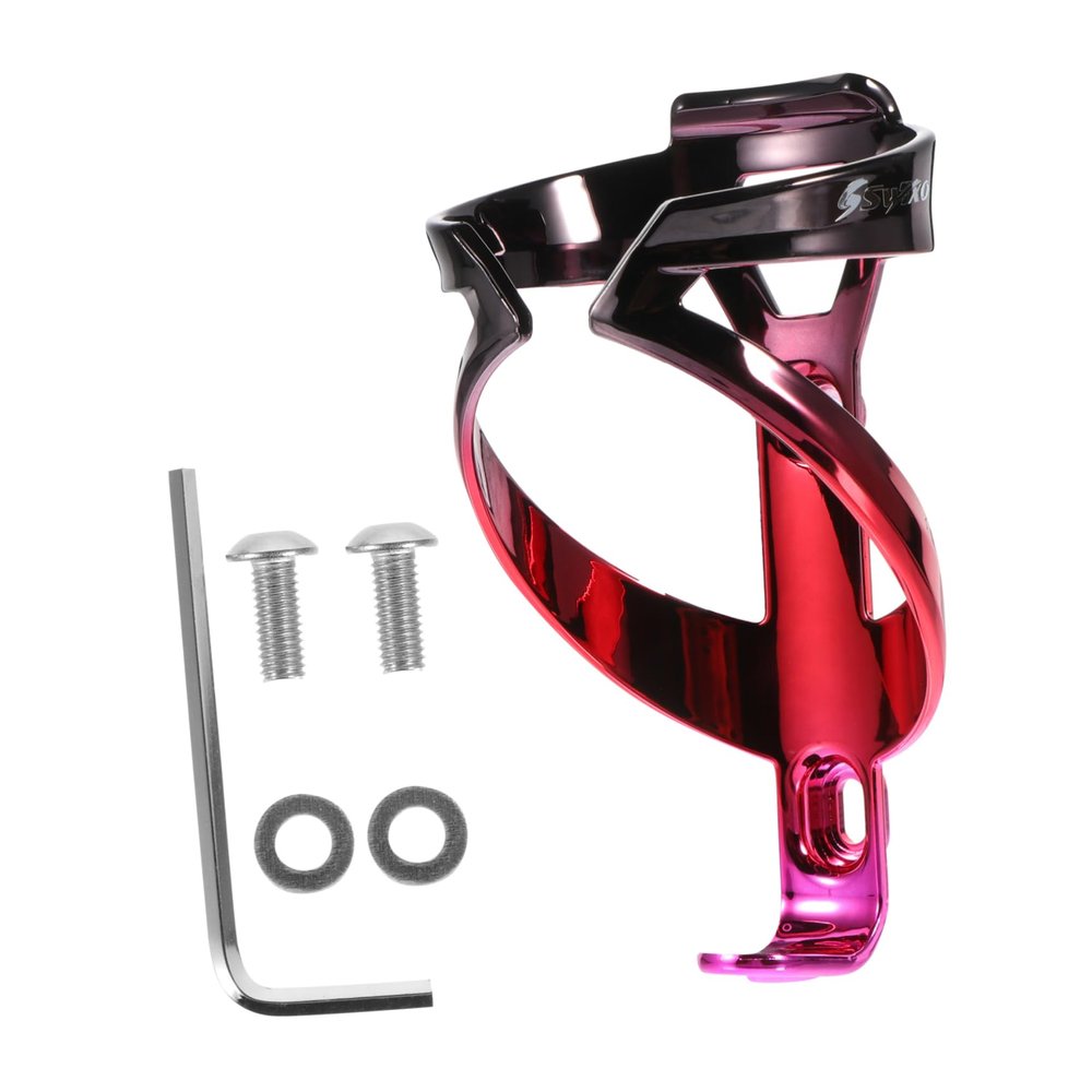 HANABASS Cycling Water Bottle Holder Rack for Bikes Durable Easy to Install Chic Design Compatible with Mountain Bicycles Black Red Pink