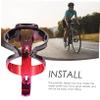 HANABASS Cycling Water Bottle Holder Rack for Bikes Durable Easy to Install Chic Design Compatible with Mountain Bicycles Black Red Pink view 2