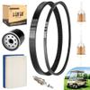 10L0L Golf Cart DS Tune Up Kit W/Clutch Drive & Generator Belt for Club Car DS Gas 1992-2004 Golf Cart with FE290, FE350 Kawasaki, Air & Oil Fuel Filters Spark Plug, Replaces OEM 1025582, 101916701 view 1