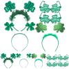 LUOZZY Shamrock Glasses Assorted Glasses St Patricks Day Prop Decorations view 1