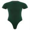 ACSUSS Mens Athletic Sport Bodysuit Round Neck Short Sleeve Buttoned Crotch Jumpsuit Rompers for Yoga Green Large view 3