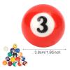 CDQL 16PCS Mini Pool Ball Set,Small Tabletop Pool Table Balls,38MM Resin Children Billiard Ball Toy, Pool Table Accesssory view 2
