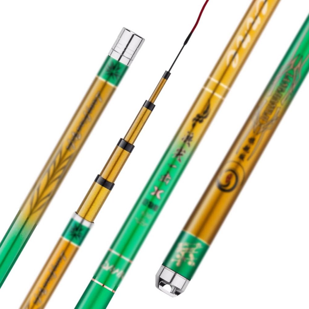 PEKJI Freshwater Fishing Rod carp Rod Carbon Table Fishing Pole Telescopic Fishing Rod Hand Pole Fishing Gear Reusable, 4.5m