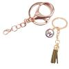 NineFit Basics Shiny Letter Keychains for Women Tassel Cute Car Keychain for Wallet Backpack Bag Charm (w), standard, As Pics view 1