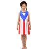 Aflyko Sleeveless Dress Flag of Puerto Rico Summer Party Dance Sundress for Little Girl Stretchy Dresses Beach Holiday Vacation Daily Casual Fun Dress 7-8T view 2