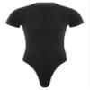 ACSUSS Mens Athletic Sport Bodysuit Round Neck Short Sleeve Buttoned Crotch Jumpsuit Rompers for Yoga Black X-Large view 3