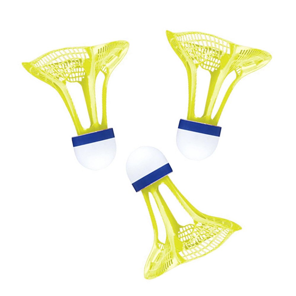 Aymzbd 3Pcs Windproof Badminton Badminton Balls Wind Resistant Outdoors Flexible Sports Training Badminton Shuttlecocks for Beaches, Yellow