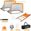 JOYAIRE Soccer Goals for Backyard Set, Portable Kids Toddler Soccer Goal 2 of 6' x 4', Soccer Net Soccer Training Equipment with Size 4 Soccer Ball, Carry Bag, Youth, Games, Sports, Outdoor Play(O) view 2