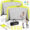 JOYAIRE Soccer Goals for Backyard Set, Portable Kids Toddler Soccer Goal 2 of 6' x 4', Soccer Net Soccer Training Equipment with Size 4 Soccer Ball, Carry Bag, Youth, Games, Sports, Outdoor Play(Y) view 1