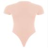 FEESHOW Men's Short Sleeve Round Neck Button Crotch Shirt Bodysuit Undershirt Rompers Jumpsuit Pink X-Large view 3