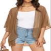 Womens Kimono Cardigans Beach Cover ups Swimwear Puff Sleeve Loose Casual Summer Tops (Khaki,2XL) view 1