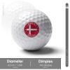 Vafogehu Golf Balls,Denmark Flag Patterns Golf Balls, Novelty Golf Gift for Men, Women 1 Piece view 2