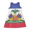 Aflyko Girls Dresses Haiti Flag Summer Sleeveless Dress Casual Fit Toddler Playwear Infant Lovely Everyday Wear Themed Birthday Party Dress 3T view 4