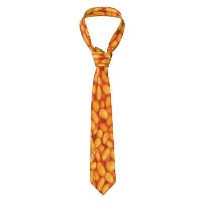 Xsovgoi Men'S Necktie Novelty Customised Neck Ties Gift For Men (Baked Bean Pattern Design)