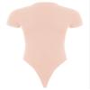 ACSUSS Mens Athletic Sport Bodysuit Round Neck Short Sleeve Buttoned Crotch Jumpsuit Rompers for Yoga Pink Large view 3