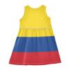 Aflyko Spring Dress for Girl Colombia Flag Kiddo Tank Play Sundress Costume Dress Summertime Comfy Skirt for Church Dinner Event Wedding 5-6T view 3