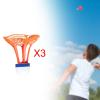 Aymzbd 3Pcs Windproof Badminton Badminton Balls Wind Resistant Outdoors Flexible Sports Training Badminton Shuttlecocks for Beaches, Orange view 3