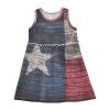 Aflyko Girls Dresses Texas Flag Wooden Summer Sleeveless Dress Casual Fit Toddler Playwear Infant Lovely Everyday Wear Themed Birthday Party Dress 3T view 1