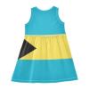 Aflyko Sleeveless Dress Bahamas Flag Summer Party Dance Sundress for Little Girl Stretchy Dresses Beach Holiday Vacation Daily Casual Fun Dress 7-8T view 4