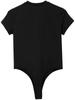 ACSUSS Mens Athletic Sport Bodysuit Round Neck Short Sleeve Buttoned Crotch Jumpsuit Rompers for Yoga Black Large view 4