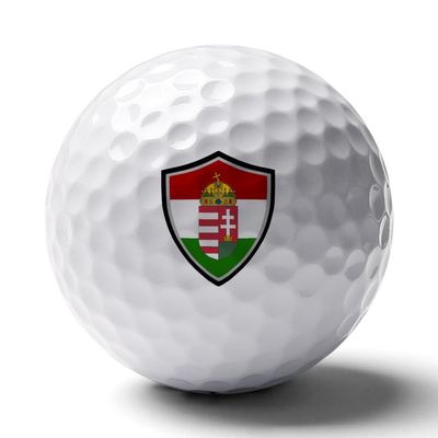 Vafogehu Golf Balls,Hungary Flag Patterns Golf Balls, Novelty Golf Gift for Men, Women 1 Piece