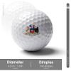 Vafogehu Golf Balls,Chilean Flag Patterns Golf Balls, Novelty Golf Gift for Men, Women 1 Piece view 2