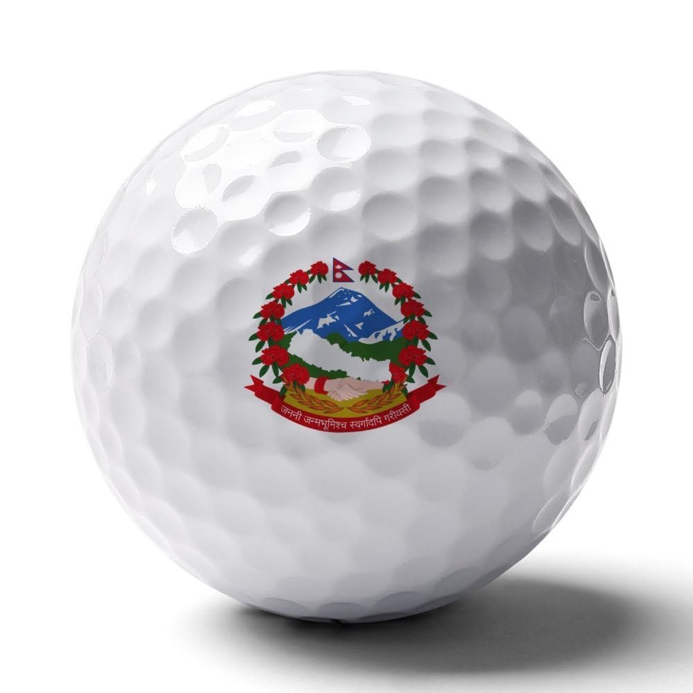 Vafogehu Golf Balls,Nepal Flag Patterns Golf Balls, Novelty Golf Gift for Men, Women 1 Piece