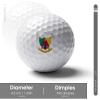 Vafogehu Golf Balls,Cameroon Flag Patterns Golf Balls, Novelty Golf Gift for Men, Women 1 Piece view 2
