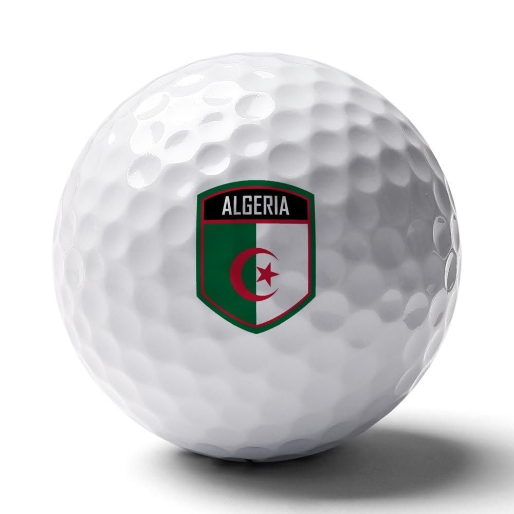 Vafogehu Golf Balls,Algeria Flag Patterns Golf Balls, Novelty Golf Gift for Men, Women 1 Piece