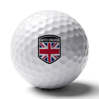 Vafogehu Golf Balls,Britain Flag Patterns Golf Balls, Novelty Golf Gift for Men, Women 1 Piece