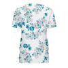 Women Summer Plus Size Short Sleeve Tops Fake Two Piece Loose Pleated Layered Blouse Shirt Hide Belly Tunic Tops view 3