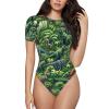 Augenstern Jurassic-Dinosaur Women's Short-Sleeve Round Neck One-Piece Swimsuit Xx-Large view 1