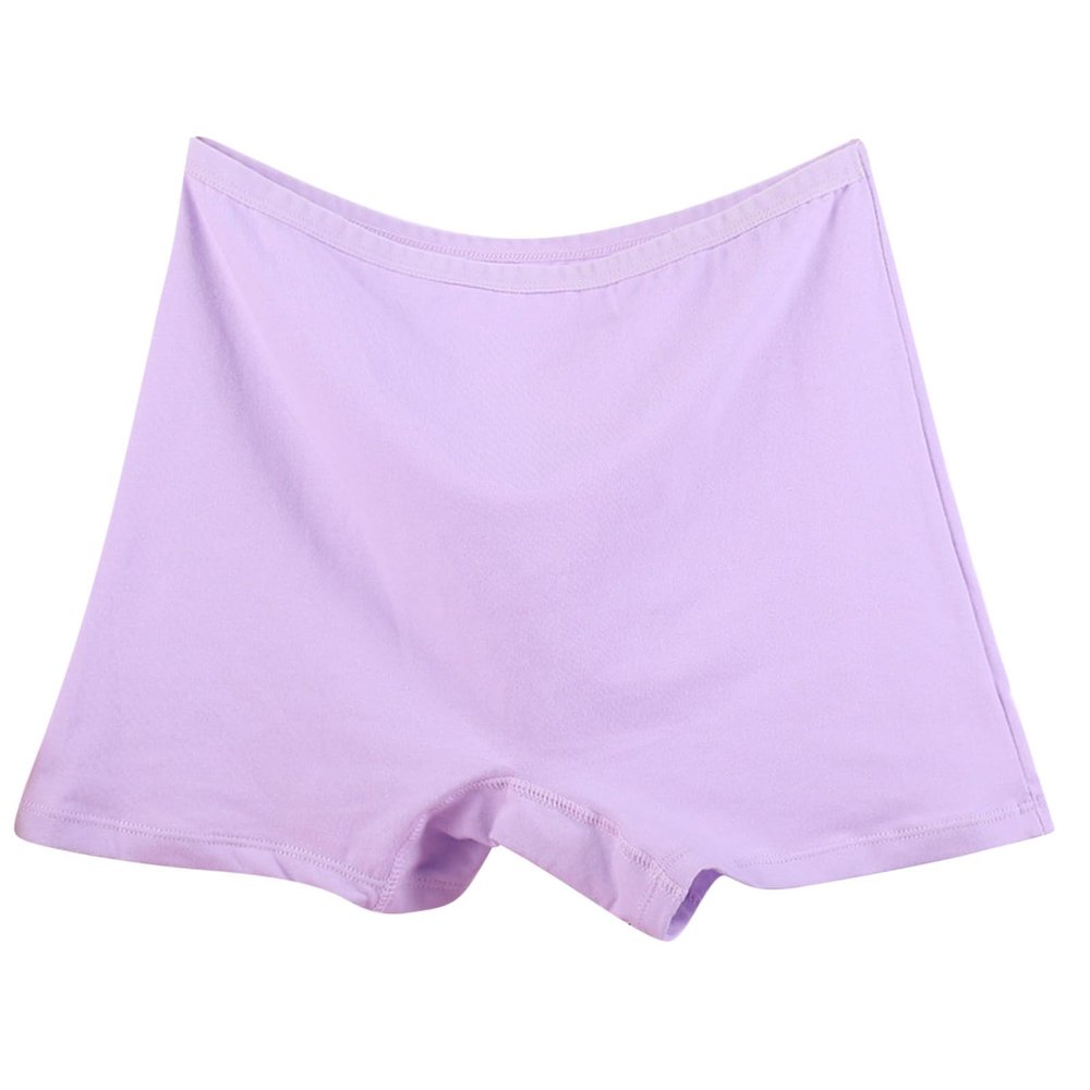 Generic Boy Shorts Underwear for Women High Waisted Cotton Boxer Briefs for Ladies Soft Stretch Plus Size Boyshorts Panties, 5X-Large, A01_purple