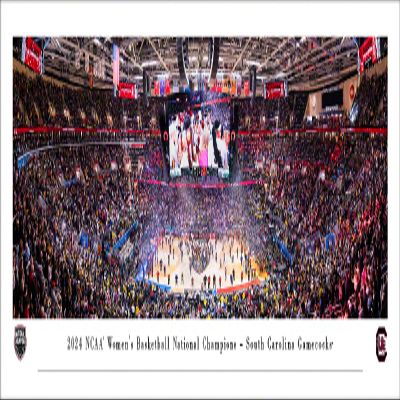 2024 NCAA Women's Basketball National Champions, South Carolina - Unframed Poster by Blakeway Panoramas (40"W x 13.5"H)