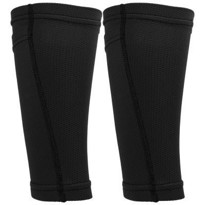 1 Pair Soccer Shin Guard Socks, Football Shin Guard Socks Sleeves, Double Layer Shin Pad Sleeves for Football Training Black, Child Calf Protective Gear Soccer Equipment (Teen/M)