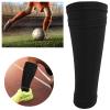 1 Pair Soccer Shin Guard Socks, Football Shin Guard Socks Sleeves, Double Layer Shin Pad Sleeves for Football Training Black, Child Calf Protective Gear Soccer Equipment (Teen/M) view 3