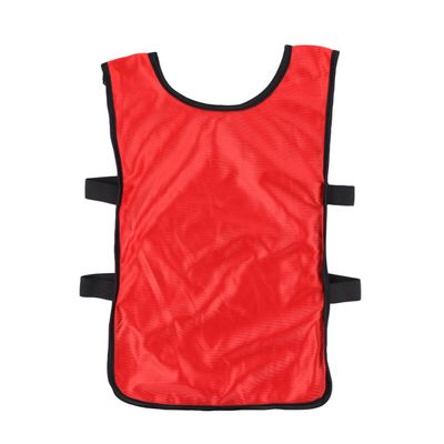 BESTYASH 6PCS Football Vest Breathable Pinnies Scrimmage Vest Training Waistcoat Clothes Soccer Training Equipment for Kids Red