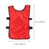 BESTYASH 6PCS Football Vest Breathable Pinnies Scrimmage Vest Training Waistcoat Clothes Soccer Training Equipment for Kids Red view 3