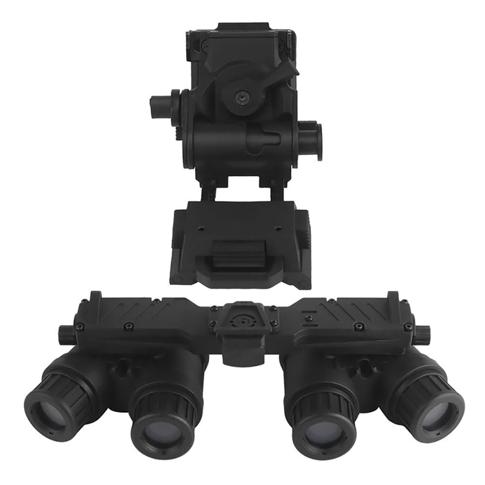 Jeekootoop Tactical Airsoft Hunting Dummy Night Vision Goggles with Helmet Mount for PVS15/PVS18/GPNVG18, No Function Binoculars Night Vision Cosplay Prop (Black)