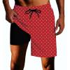 Mermaid Scales Mens Swim Trunks with Compression Liner Quick Dry Zipper Pocket Bathing Suit for Beach Summer X-Large view 1