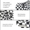 SQPO Black and White Checkerboard Mens Swim Trunks with Compression Liner Quick Dry Zipper Pocket Bathing Suit for Beach Summer 3X-Large view 4