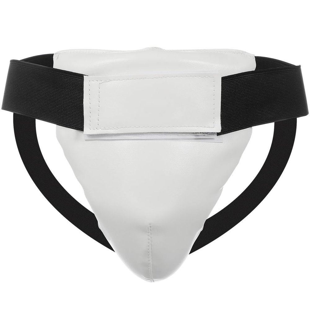POPETPOP Breathable Kids Groin Protector Guard for Martial Arts Training Wear-Resistant Crotch Guard for Taekwondo Kickboxing and Sparring Safety
