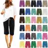LRMQS Bermuda Shorts for Women Trendy Summer 2026 Beach Drawstring Knee Length Shorts Loose Fit Resort Wear Fashion Clothes view 1