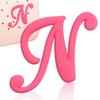 CTOHN Letter Charms for Bogg Bag, Alphabet Lettering Accessories (Pink, N) view 1
