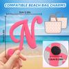 CTOHN Letter Charms for Bogg Bag, Alphabet Lettering Accessories (Pink, N) view 2